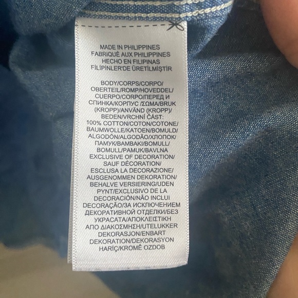 Polo Ralph Lauren Mens Classic Fit Vintage Indigo Long Sleeve Chambray Workshirt - Picture 12 of 13